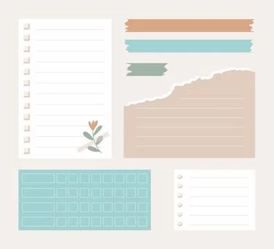 Cute memo template. Stock Illustration