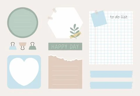 Cute memo template. Stock Illustration