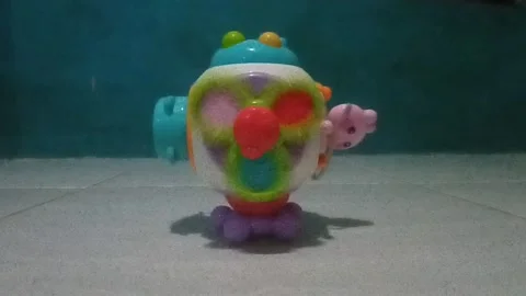 Cute Mini Fan Shaped Children's Toy Stock Footage 307187677