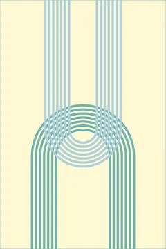 Cute minimalistic abstract boho posters. Vector illustration Stock Illustration