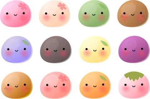 Cute Mochi Stock Illustration