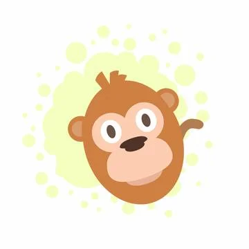 Cute monkey cartoon 스톡 일러스트