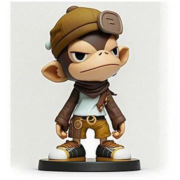 Cute Monkey Chill Mode Illustration Stock Illustration