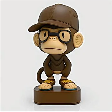Cute Monkey Chill Mode Illustration Stock Illustration