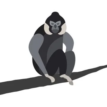 Cute monkey icon, logo, symbol. Vector illustration 스톡 일러스트