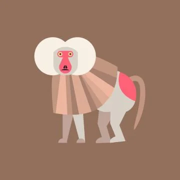 Cute monkey icon, logo, symbol. Vector illustration 스톡 일러스트