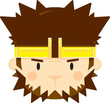 Cute Monkey King Face Stock-Illustration