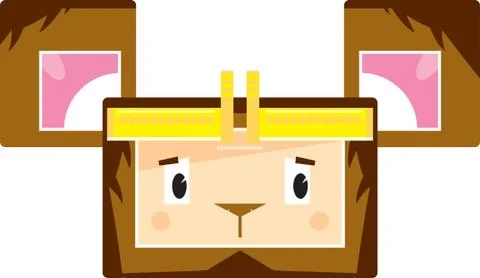Cute Monkey King Face Stock Illustration