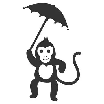 Cute monkey vector illustration Stock Illustration