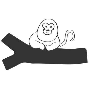 Cute monkey vector illustration Stock Illustration