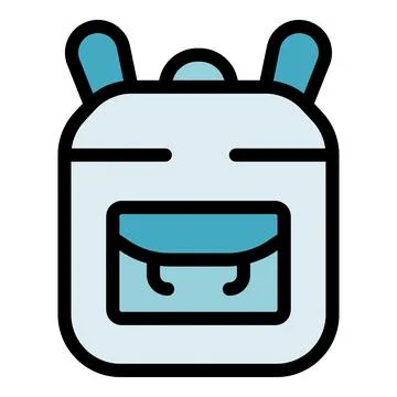 Cute monster backpack smiling and ready for school adventures Illustrazione stock