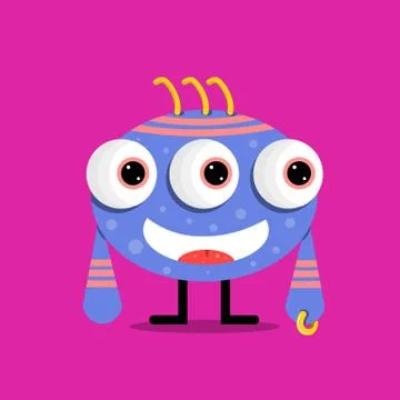 Cute monster cartoon Stock Illustration