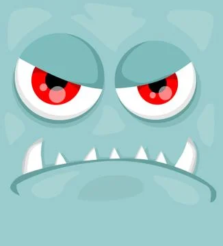 Cute monster face Stock Illustration
