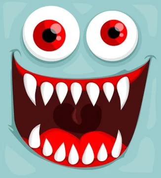 Cute monster face Stock Illustration