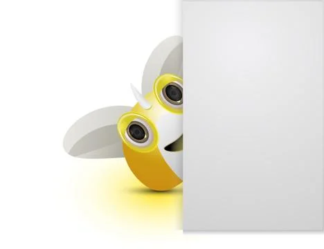 Cute monster is hiding Stock Illustration
