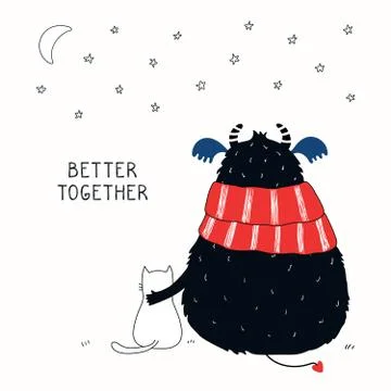 Cute monster illustration Stock Illustration