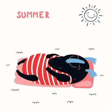 Cute monster illustration Illustrazione stock