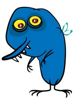 Cute mosquito monster Stock Illustration