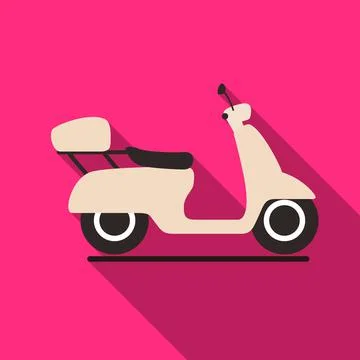 Cute motorcycle flat icon design vector illustration Stock Illustration