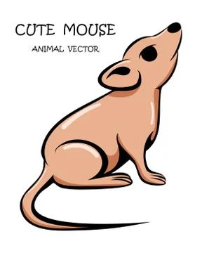 Cute mouse animal vector eps 10 Stock Illustration