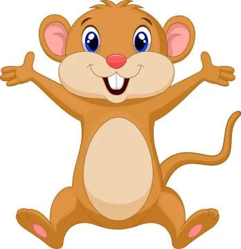 Cute mouse cartoon Stock Illustration