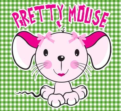 Cute mouse cartoon Stock Illustration