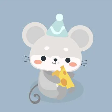 Cute mouse cartoon. Stock Illustration