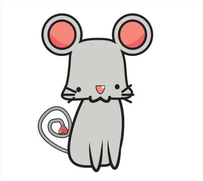 Cute mouse cartoon illustration vector eps10 Stock Illustration