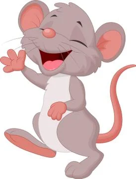 Cute mouse cartoon posing Stock Illustration