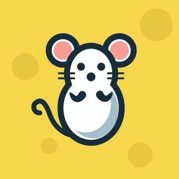 Cute mouse design with cheese background perfect for kids brand and food bu.. Illustrazione stock