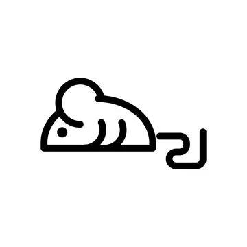 Cute mouse icon. Rat. Vector. Stock Illustration