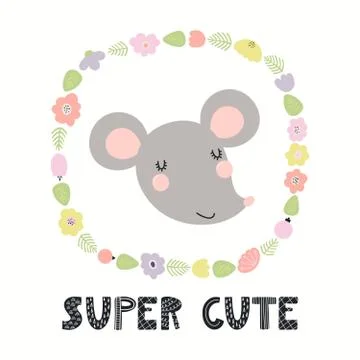 Cute mouse illustration Stock Illustration