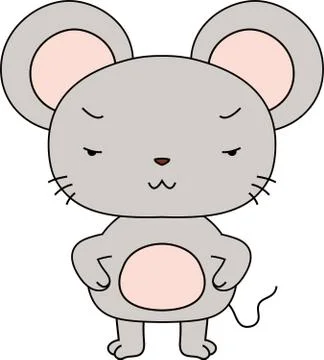 Cute mouse mascot character Stock Illustration