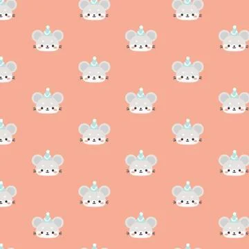 Cute mouse pattern vector illustration. Illustrazione stock