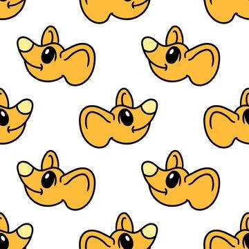 Cute mouse seamless pattern textile print. repeat pattern background design イラスト素材