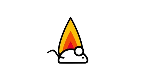 Cute Mouse Sitting Next to Flame Stock Footage 336837085