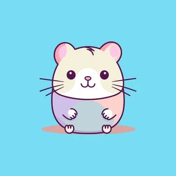 Cute mouse vector design with kawaii style Stock Illustration