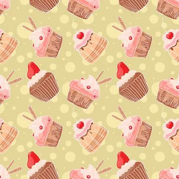 Cute muffins Stock-Illustration