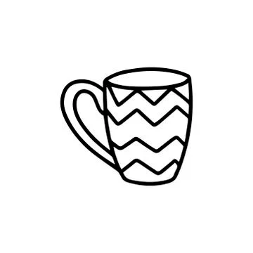 Cute mug with pattern. Vector illustration. Doodle Stock Illustration