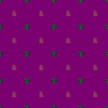 Cute mugs seamless pattern. Background of teatime. Stock Illustration