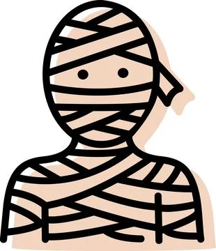 Cute Mummy Character Halloween Vector Icon Stock Illustration