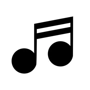 Cute musical note icons. Vector illustration used for music symbols and score Stock Illustration