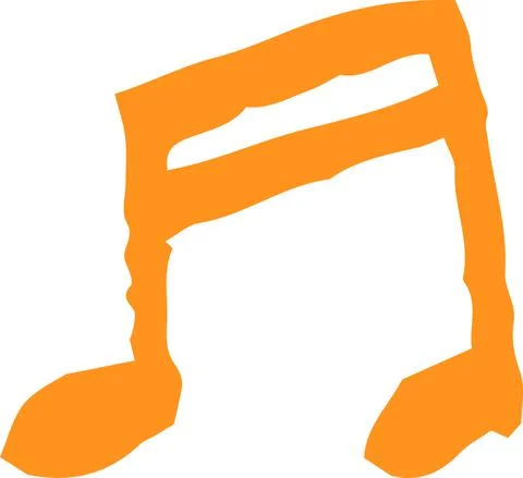 Cute musical note scribbles drawn by children 스톡 일러스트