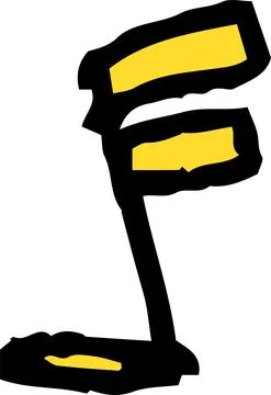 Cute musical note scribbles drawn by children Stock Illustration