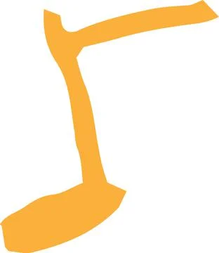 Cute musical note scribbles drawn by children Stock Illustration