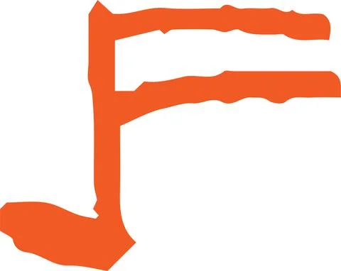 Cute musical note scribbles drawn by children 스톡 일러스트