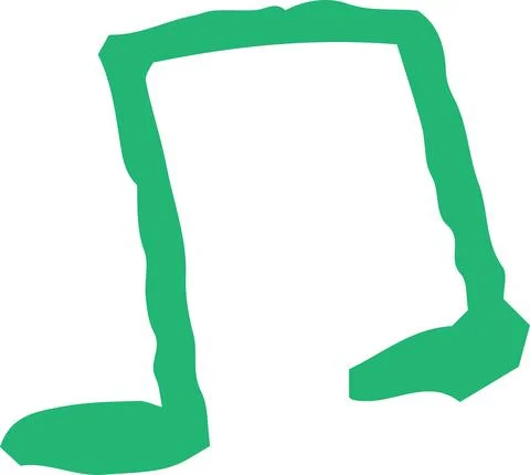 Cute musical note scribbles drawn by children 스톡 일러스트