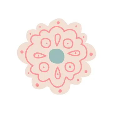 Cute Napkin Top View, Tea Set Design Element Vector Illustration Stock Illustration