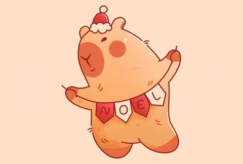 Cute New Year characters. Stock Illustration