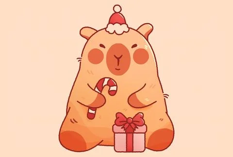 Cute New Year characters. Stock Illustration